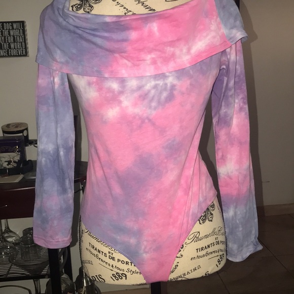 “LELIS COLLECTION” OFF THE SHOULDER TYE DIE BODY SUIT - Picture 5 of 9